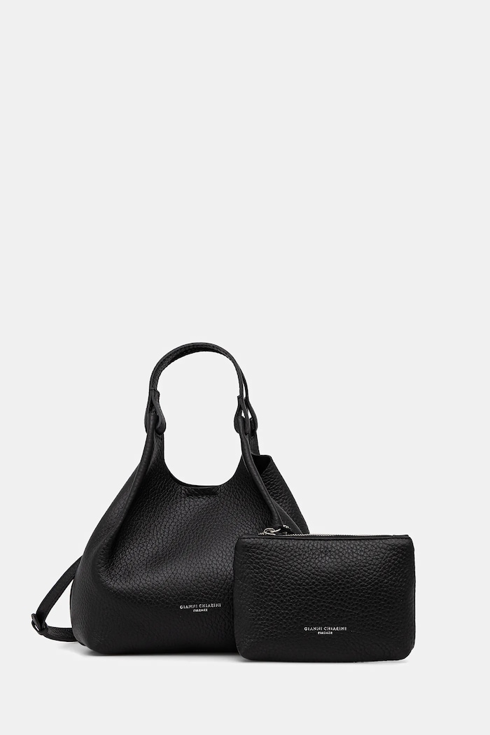 Gianni Chiarini crossbody torbica ženska usnjena DUA Ne ustreza A4 črna BS.9719.RNGDBL.T.U.