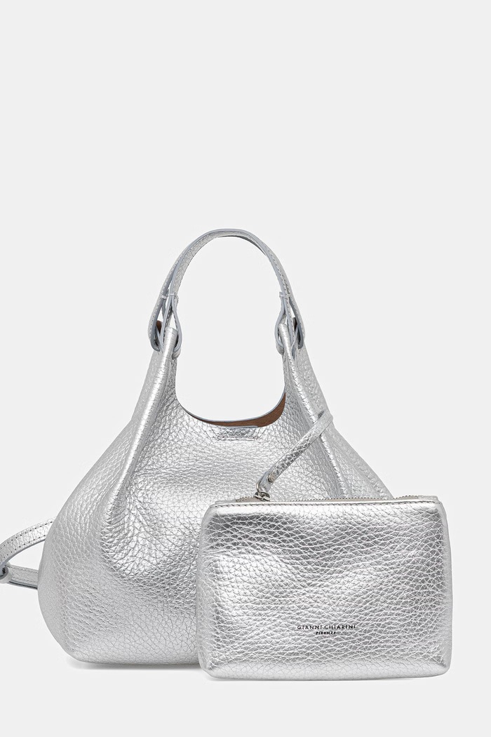 Gianni Chiarini χιαστί γυναικεία δερμάτινη DUA ασημί BS.9719.RNGDBL.T.U.