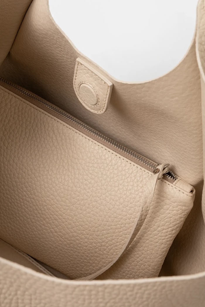 Gianni Chiarini torebka shopper damska skórzana DUA beżowy BS.9720.RNGDBL.T.U