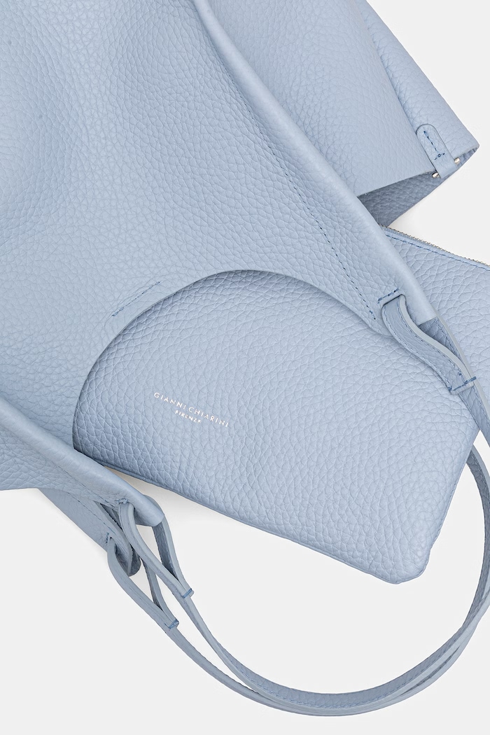 Gianni Chiarini shopper γυναικεία δερμάτινη DUA BS.9720.RNGDBL.T.U μπλε