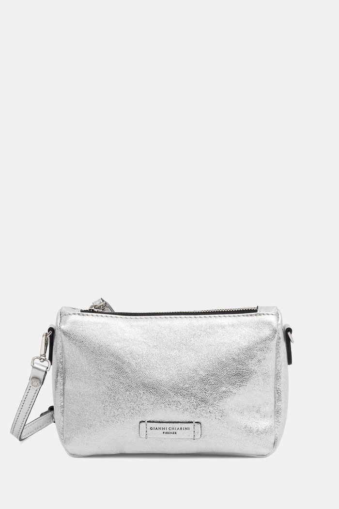 Gianni Chiarini poșetă de piele NORA POUCH uni argintiu BS.10224.VNCMET