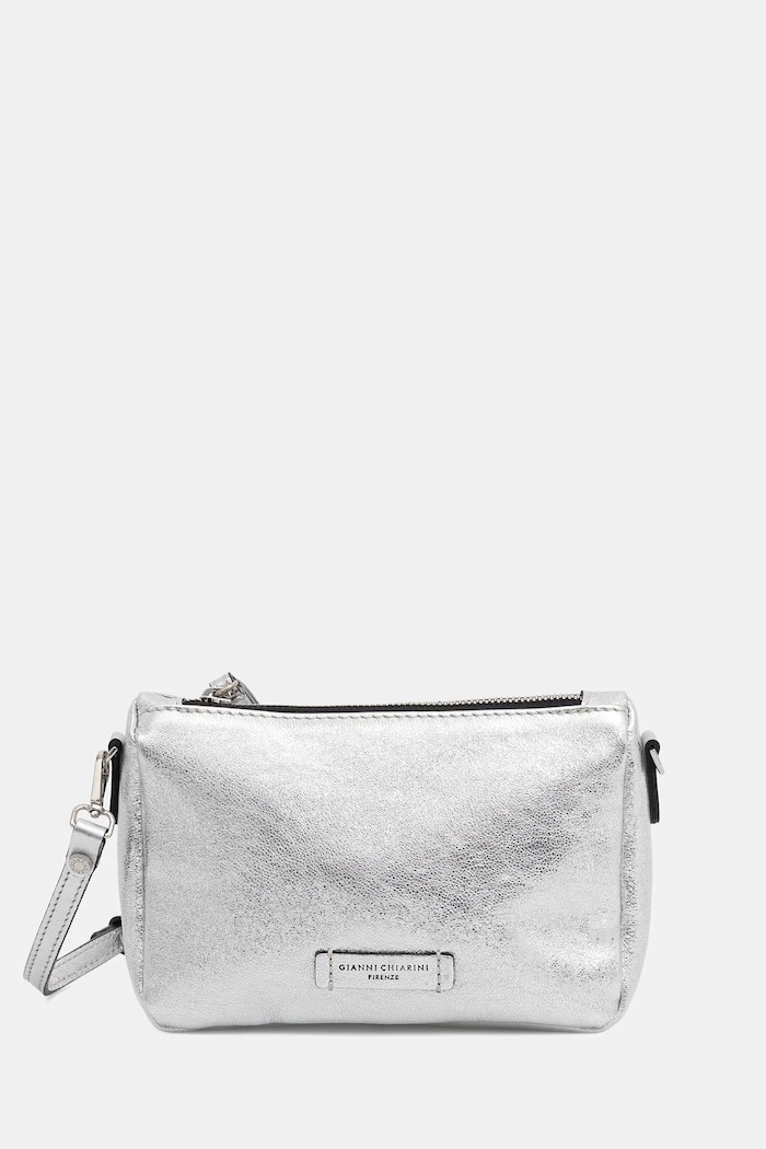 Gianni Chiarini poșetă de piele NORA POUCH uni argintiu BS.10224.VNCMET