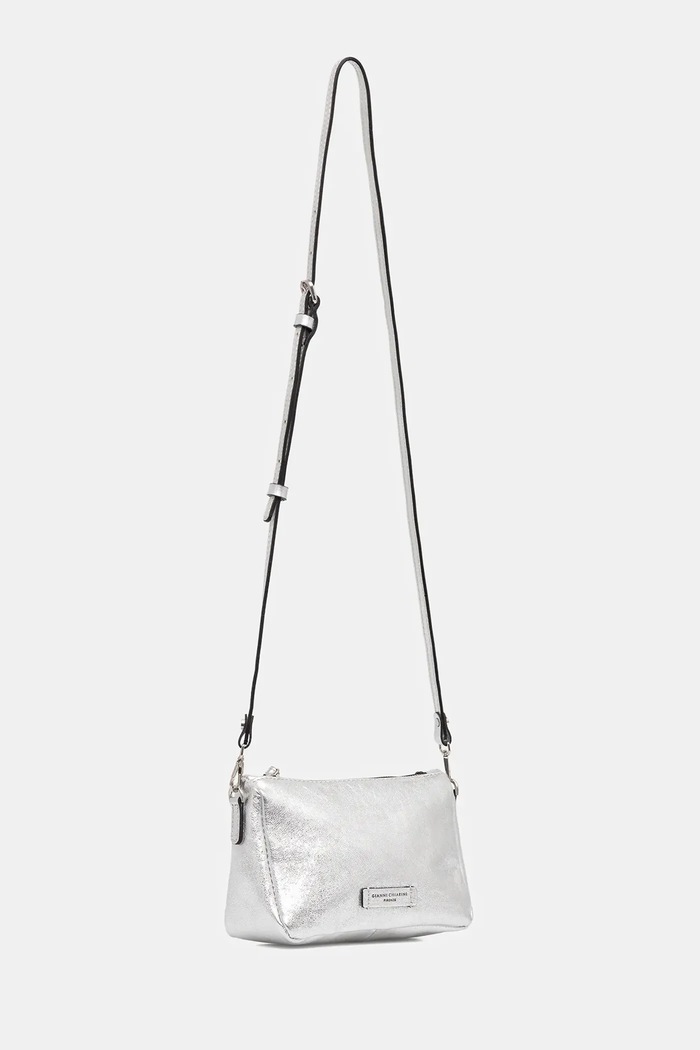 Gianni Chiarini poșetă de piele NORA POUCH BS.10224.VNCMET argintiu SS26