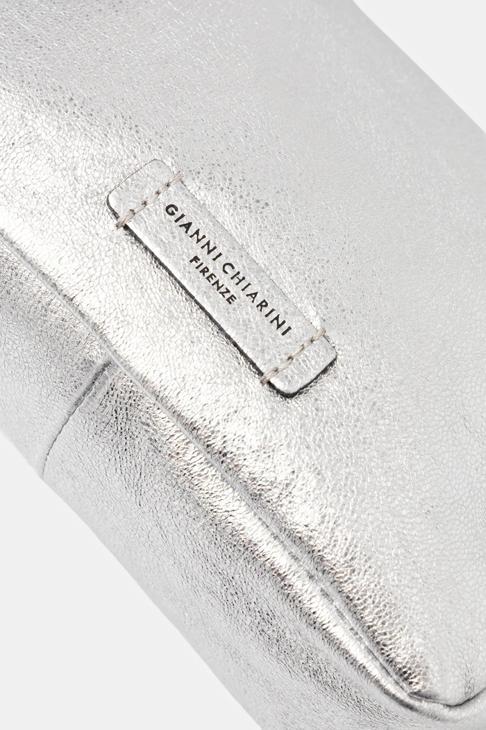 Gianni Chiarini poșetă de piele NORA POUCH argintiu BS.10224.VNCMET