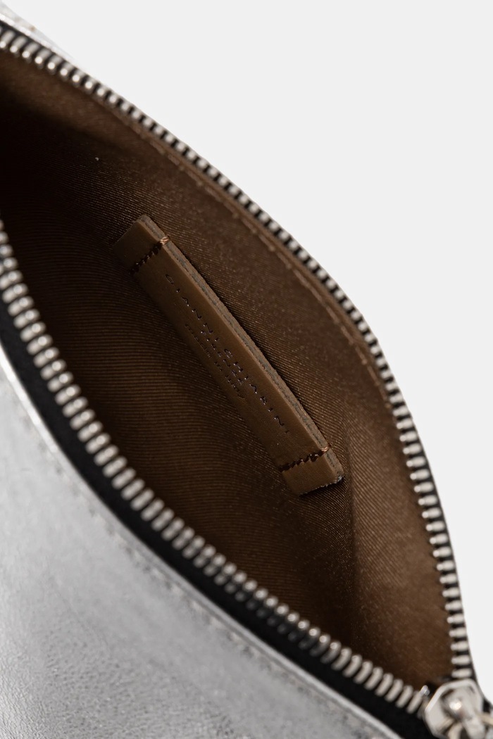 Gianni Chiarini poșetă de piele NORA POUCH BS.10224.VNCMET argintiu
