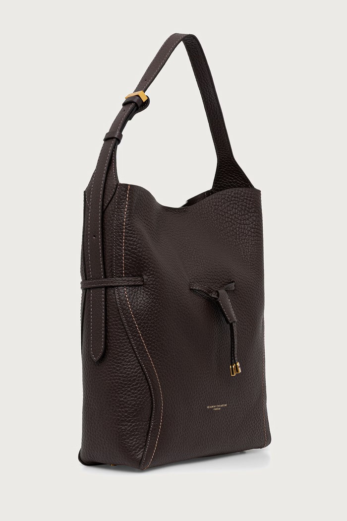Akcesoria Gianni Chiarini torebka shopper damska skórzana SIENNA BS.11787.RNGDBL.T.U. brązowy
