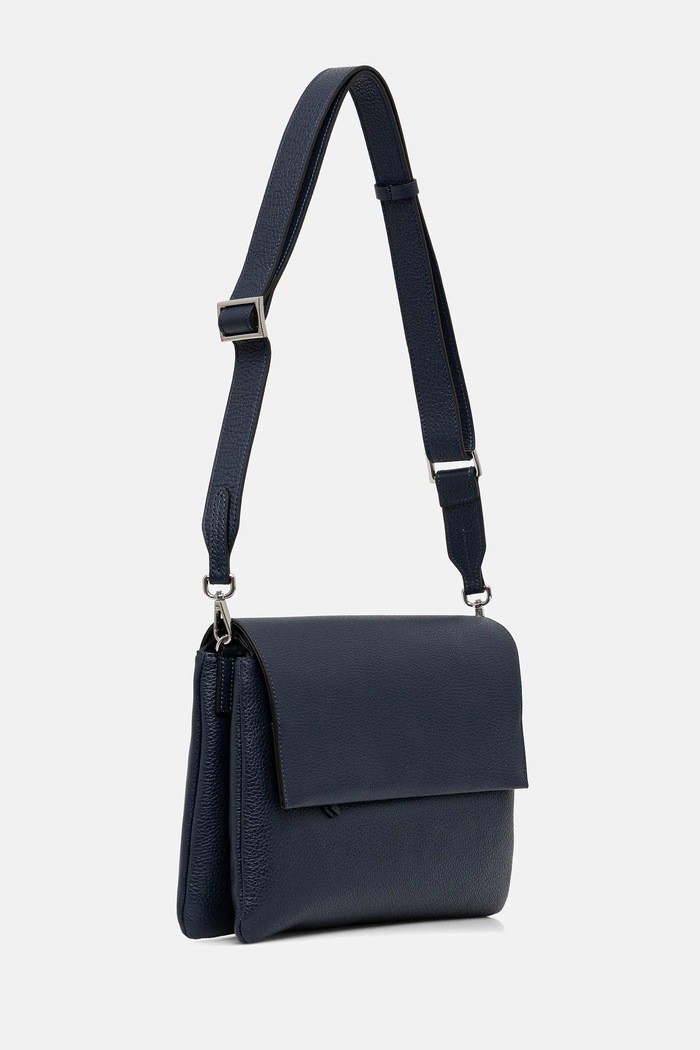Kožená kabelka Gianni Chiarini THREE BS.12305/COMM.GRN tmavomodrá SS26