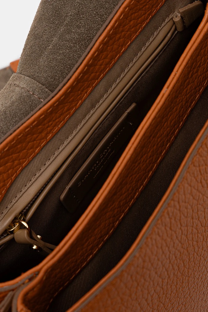 Gianni Chiarini torebka crossbody damska skórzana HELENA ROUND BS.11086.TKL.NAMCP pomarańczowy