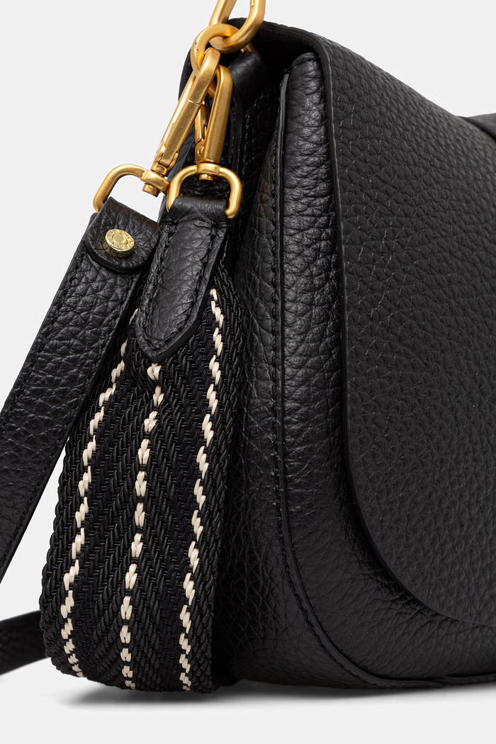 Gianni Chiarini crossbody torbica ženska usnjena HELENA ROUND črna BS.11086.TKL.NAMCP