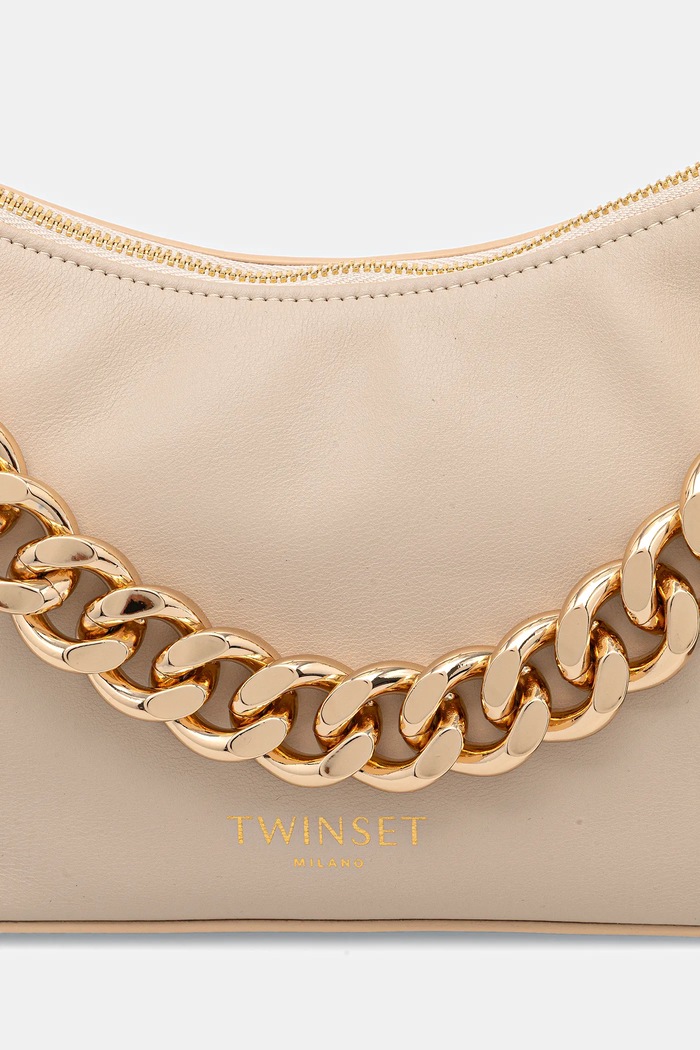 Usnjena torbica Twinset 999TB7012 bež