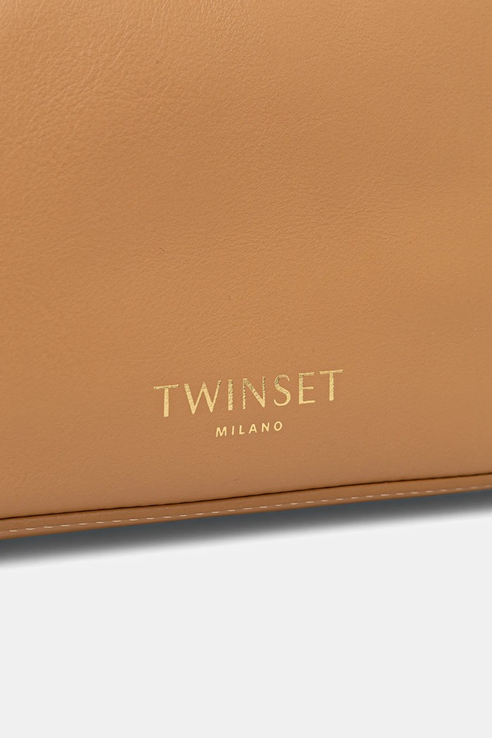 Usnjena torbica Twinset rjava 999TB7012