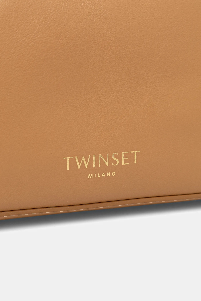 Usnjena torbica Twinset rjava 999TB7012