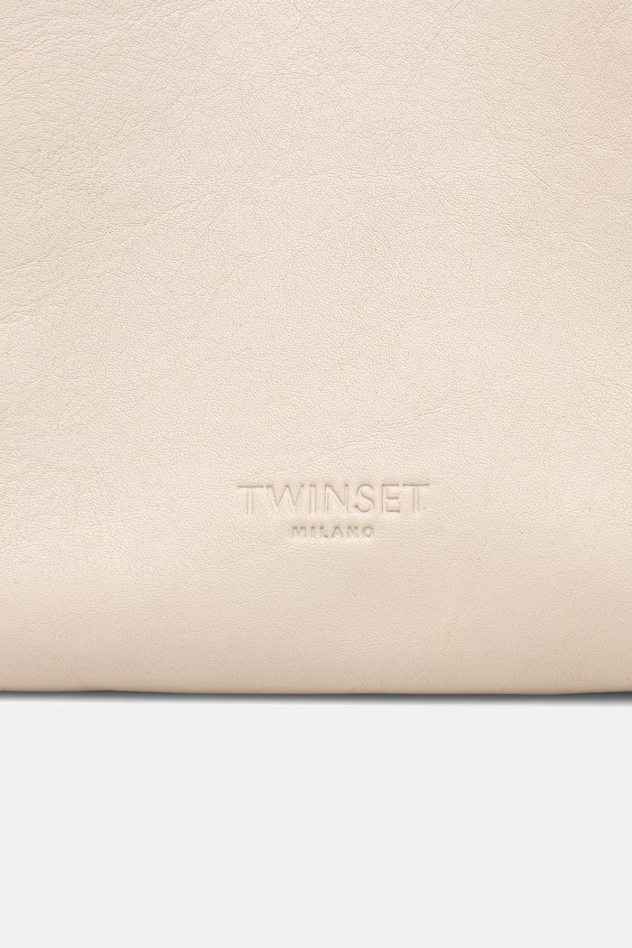 Twinset poșetă de piele bej 261TB7132