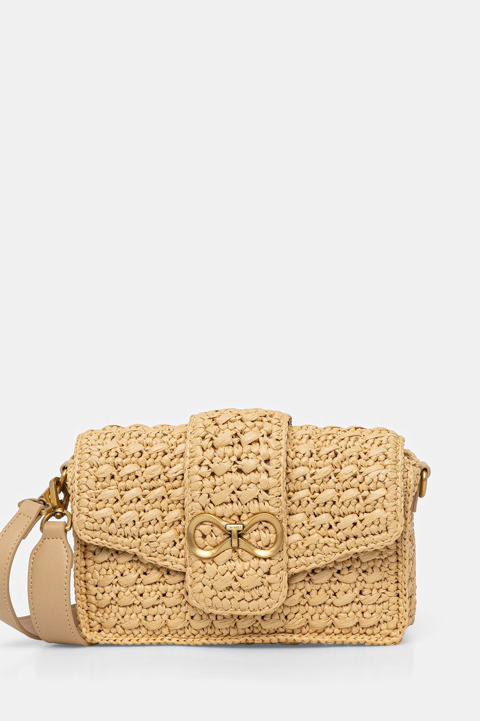 Twinset crossbody kabelka dámska pletená béžová 261TB7390