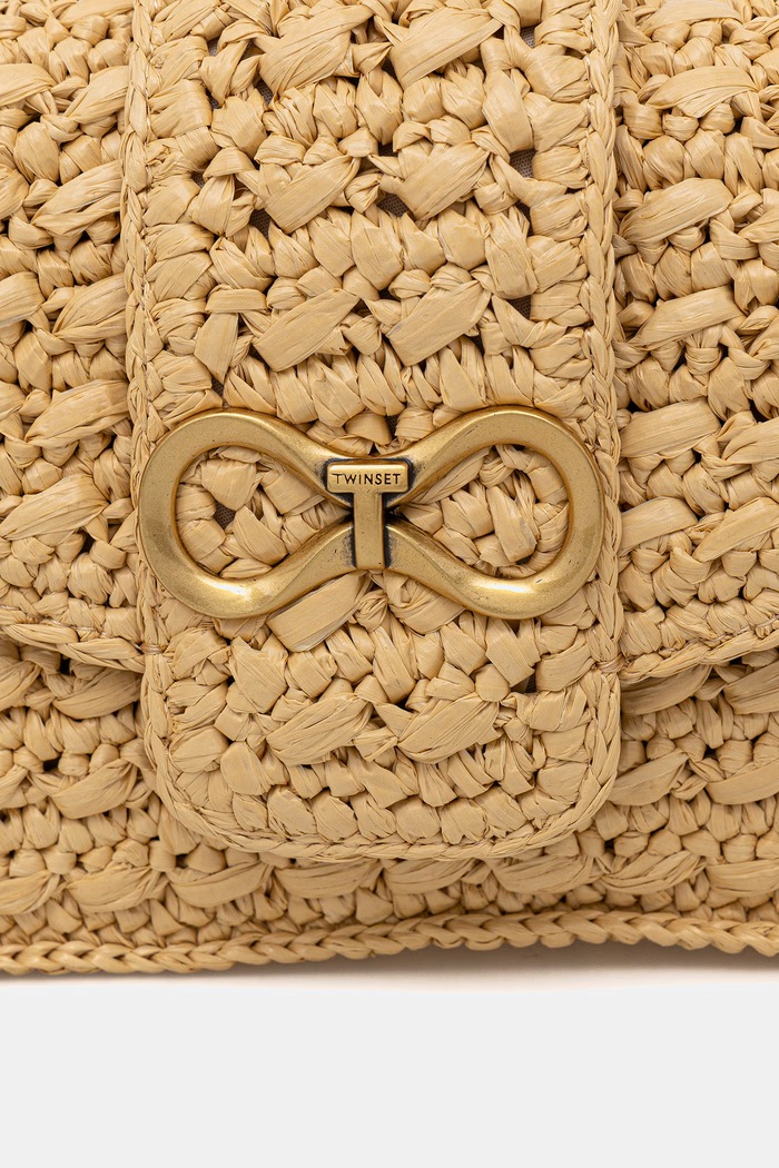 Doplnky Twinset crossbody kabelka dámska pletená 261TB7390 béžová