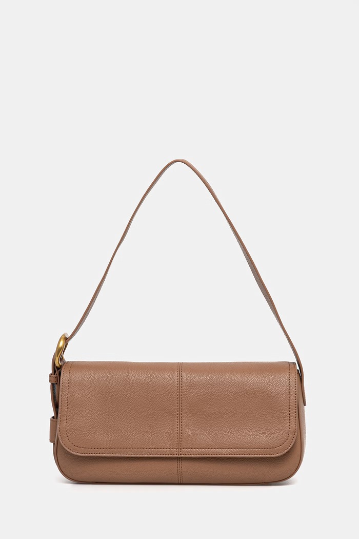 Twinset poșetă de piele uni maro 261TB7120