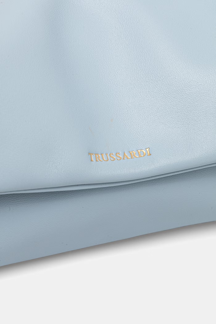 Trussardi shopper torba ženska usnjena modra Z610E006437N