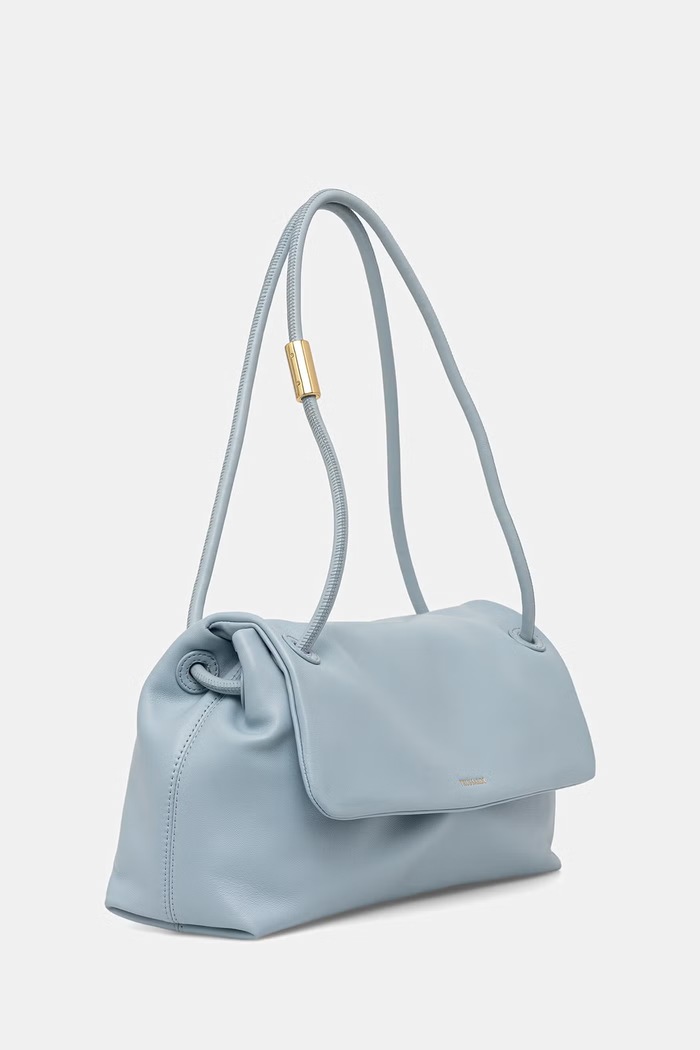 Usnjena torbica Trussardi Z611E006500N modra SS26