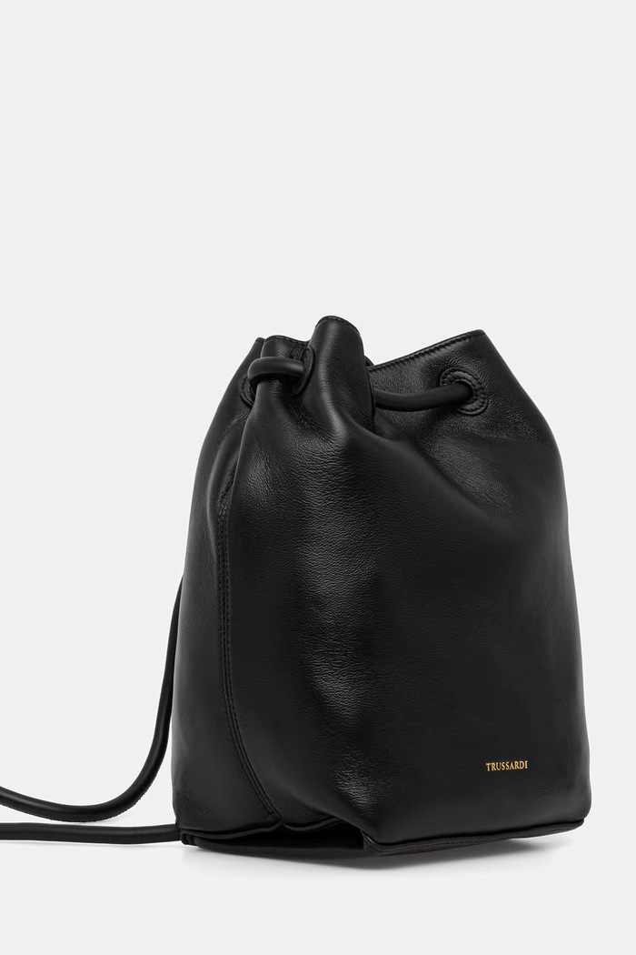 Kožený ruksak Trussardi Z617E006563N čierna SS26