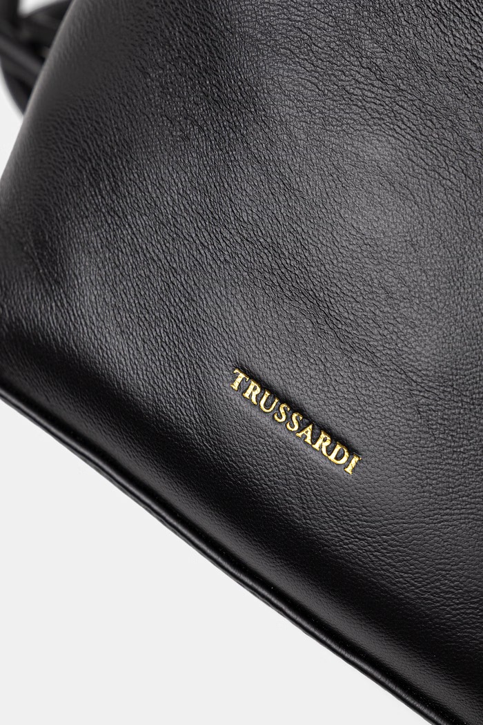 Kožený ruksak Trussardi čierna Z617E006563N