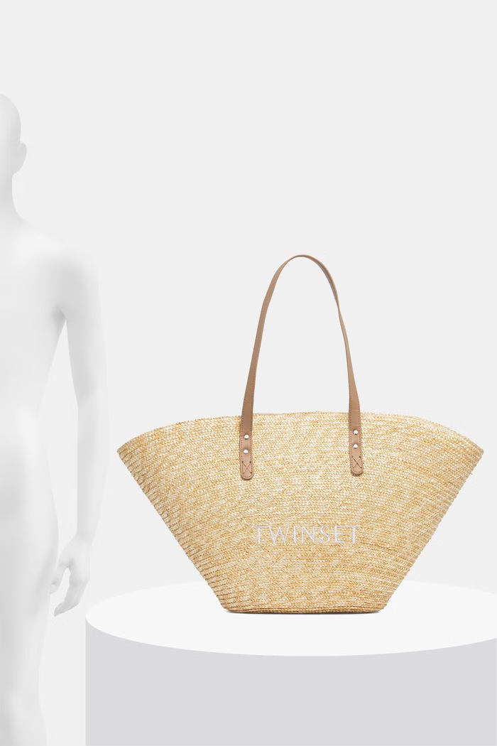Twinset torba za plažu za žene pletena 261LM8AHH
