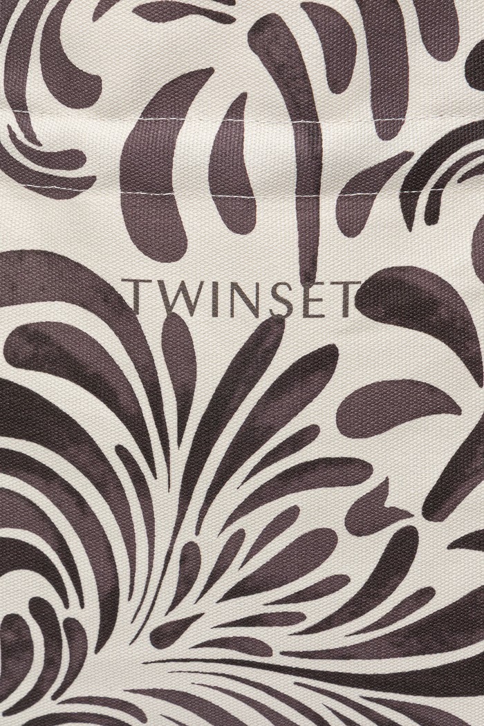 Twinset tote bag pentru femei, din bumbac 261LM8AEE bej SS26