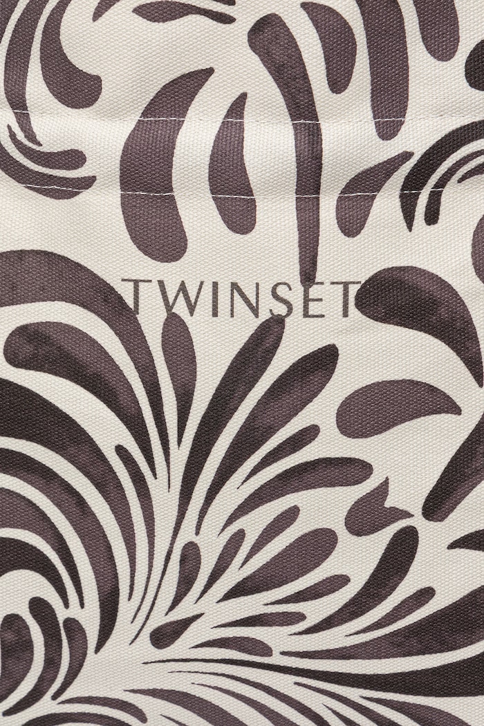 Twinset tote bag pentru femei, din bumbac 261LM8AEE bej SS26