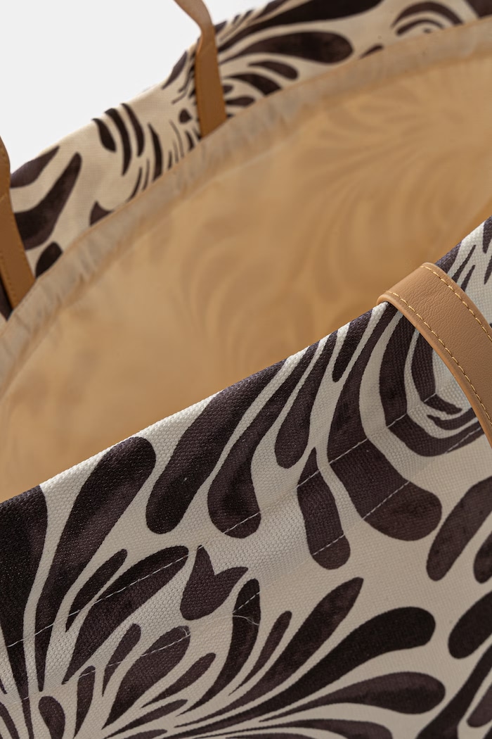 Twinset tote bag pentru femei, din bumbac 261LM8AEE bej