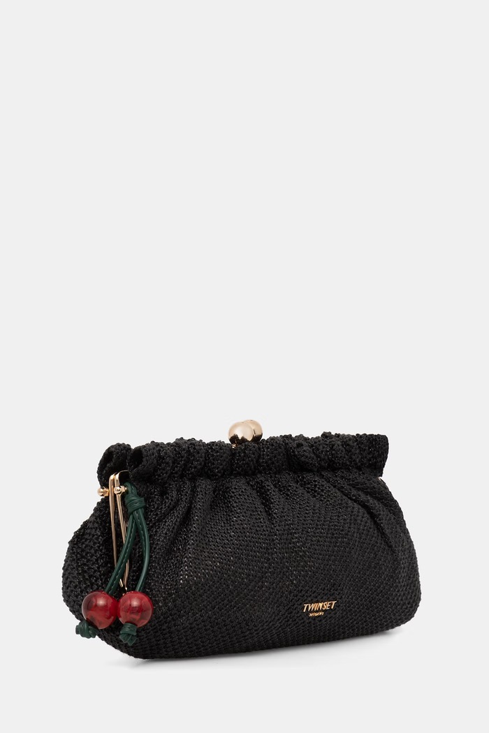 Twinset geantă plic pentru femei împletită 261TD8280 negru SS26