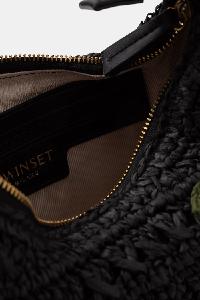 Twinset kabelka dámska pletená 261TD8301 čierna