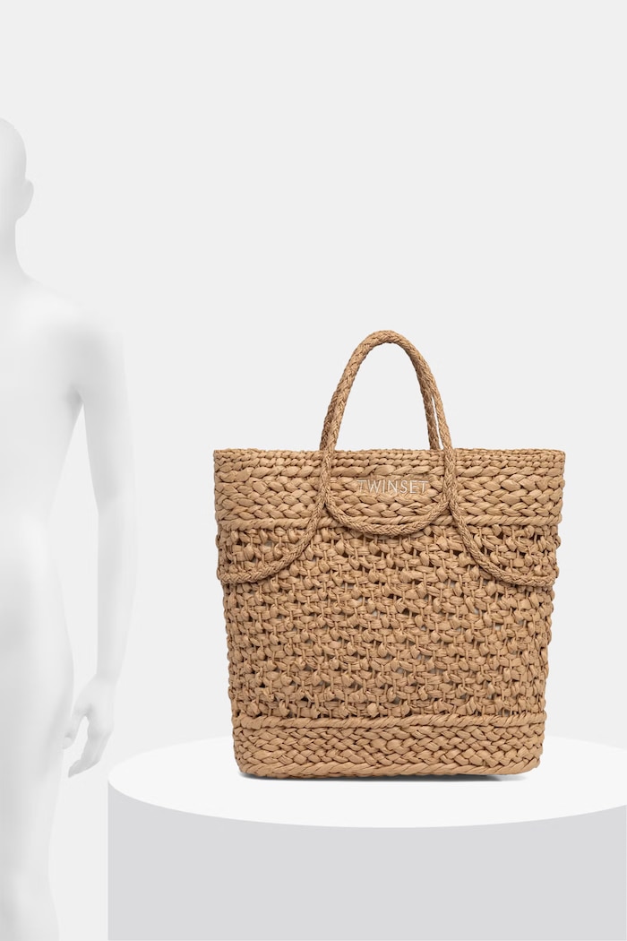 Twinset плажна чанта дамска от сплетена материя 261TD8580