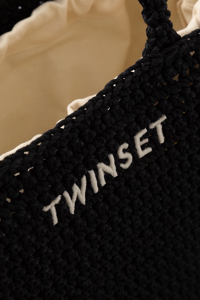 Shopper γυναικεία πλεκτή Twinset μαύρο 261TD8290