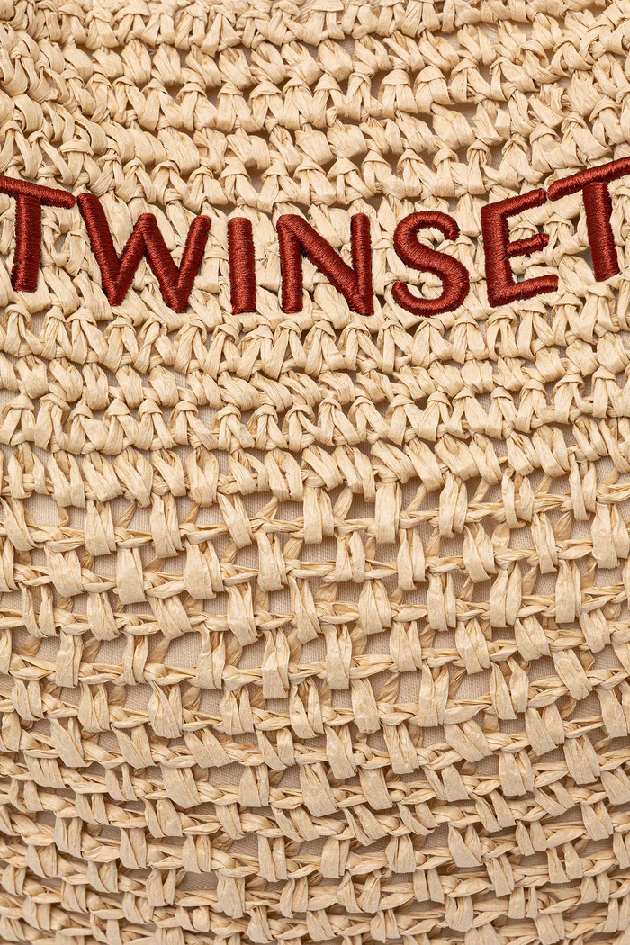 Twinset Plážová kabelka dámska pletená béžová 261TD8310
