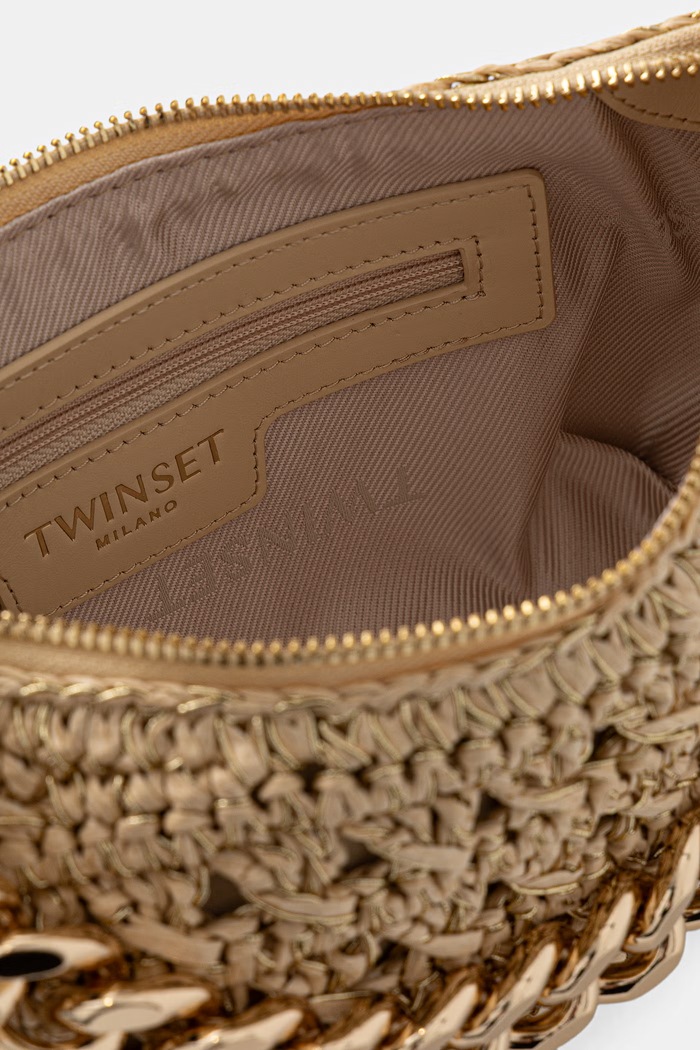 Twinset geantă pentru femei împletită 261TD8081 bej