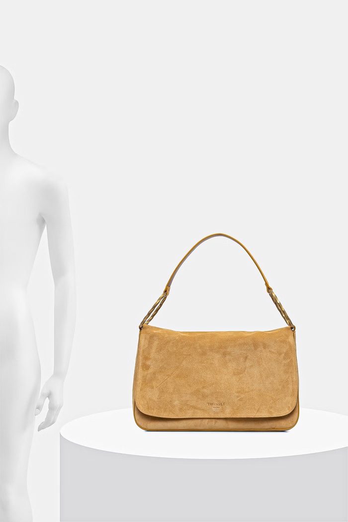 Twinset geantă de mână din piele întoarsă 261TD8560