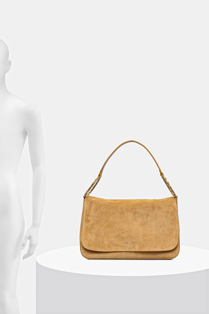 Twinset geantă de mână din piele întoarsă 261TD8560
