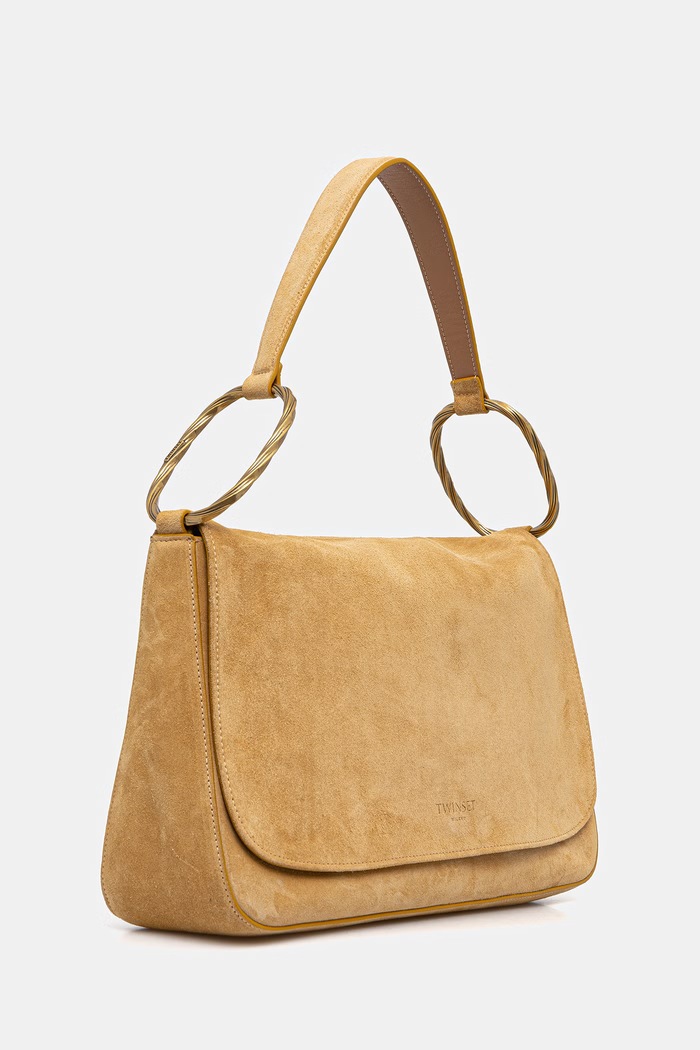 Twinset geantă de mână din piele întoarsă 261TD8560 galben SS26
