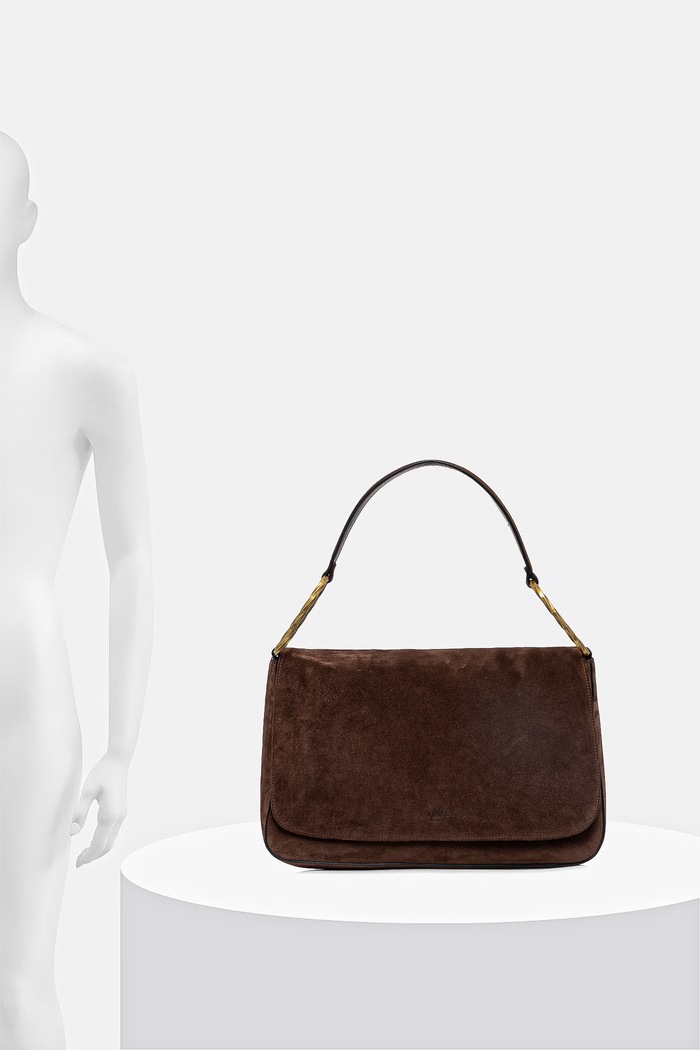 Twinset geantă de mână din piele întoarsă 261TD8560