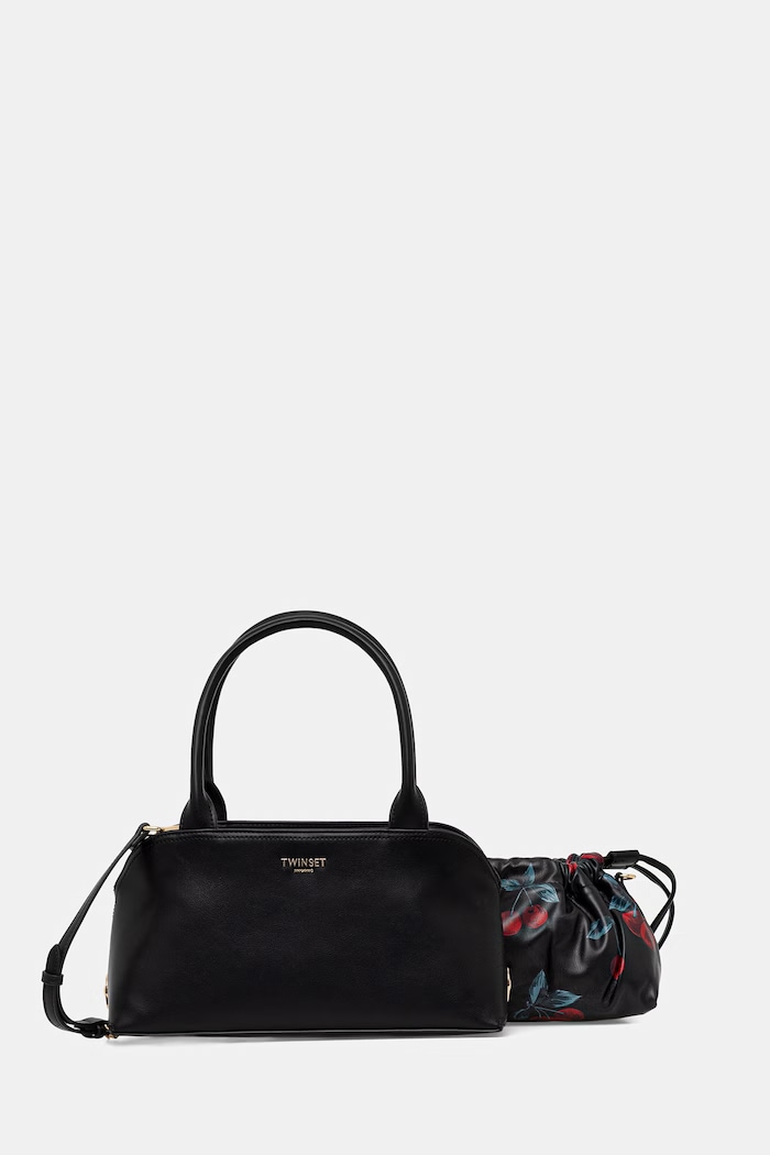 Twinset Чанта tote дамска от имитация на кожа черен 261TD8141