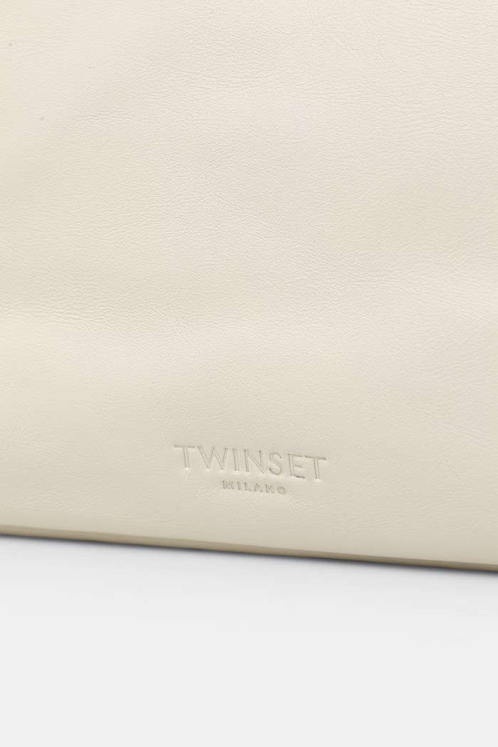 Twinset torebka tote damska skórzana beżowy 261TD8450