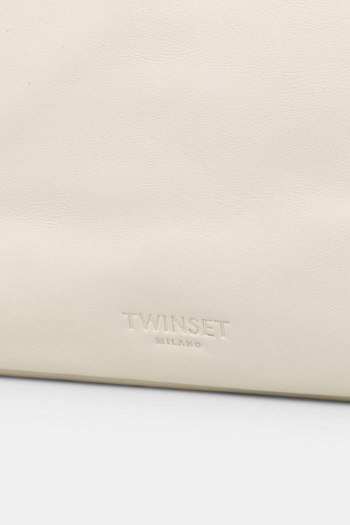 Twinset torebka tote damska skórzana beżowy 261TD8450