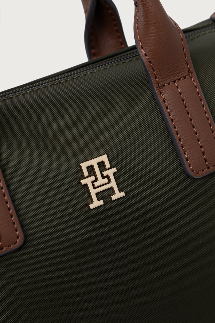 Torebka tote damska Tommy Hilfiger AW0AW18368 zielony
