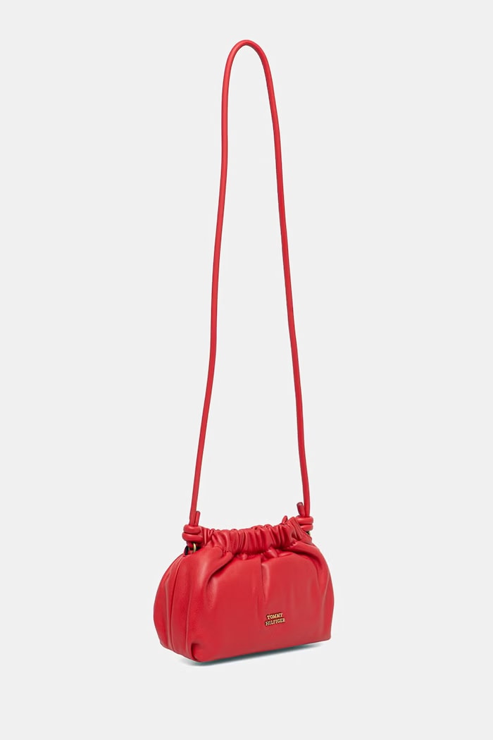 Tommy Hilfiger crossbody kabelka dámska kožená AW0AW18375 červená SS26