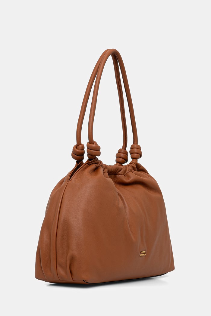 Tommy Hilfiger geantă shopper pentru femei, din piele AW0AW18376 maro SS26