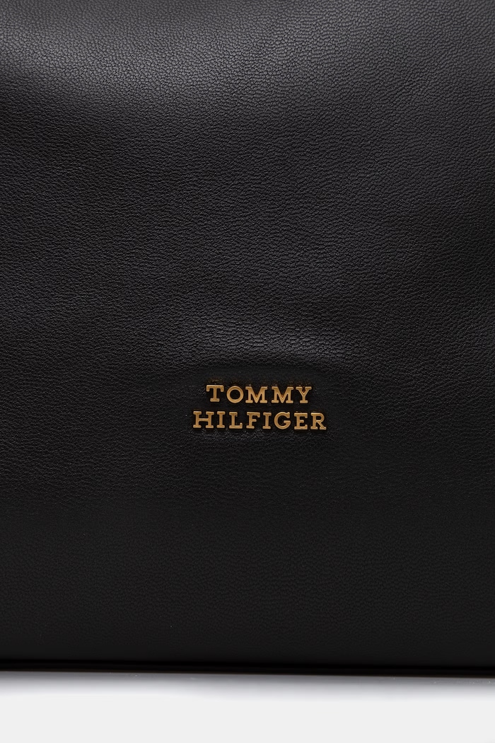 Tommy Hilfiger geantă shopper pentru femei, din piele negru AW0AW18376