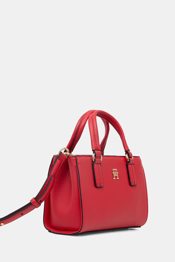 Tommy Hilfiger torebka crossbody damska z imitacji skóry AW0AW18379 czerwony SS26
