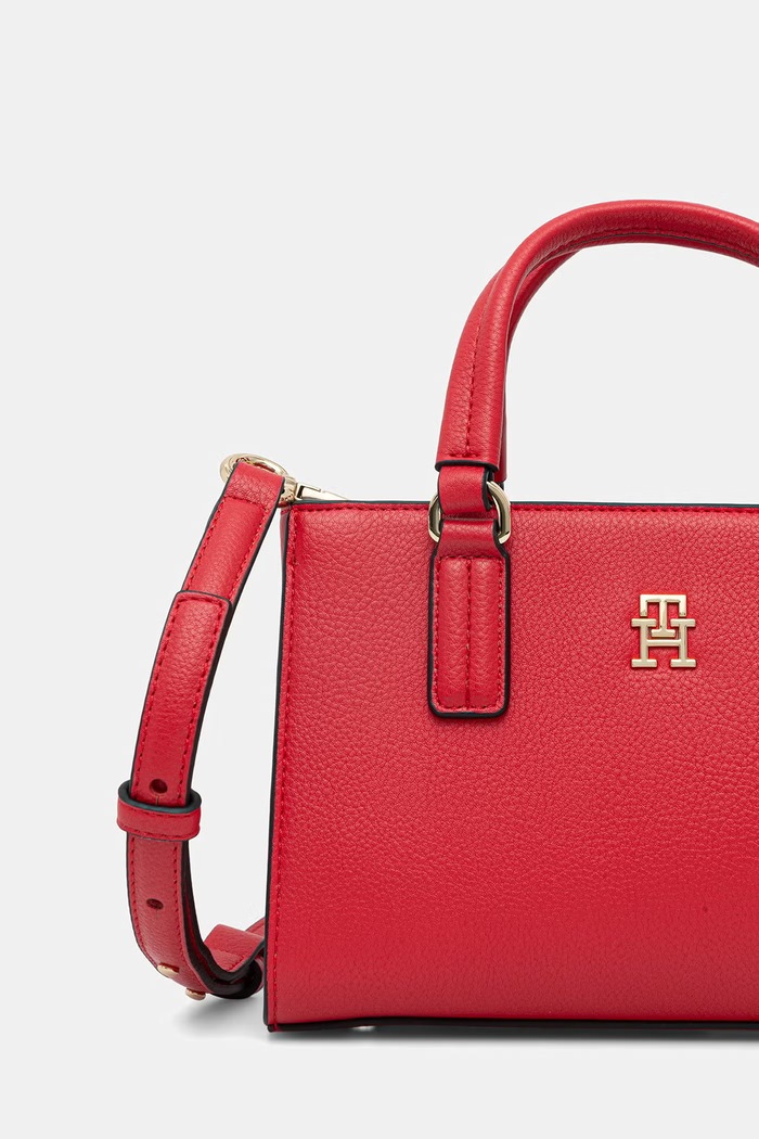 Tommy Hilfiger torebka crossbody damska z imitacji skóry czerwony AW0AW18379