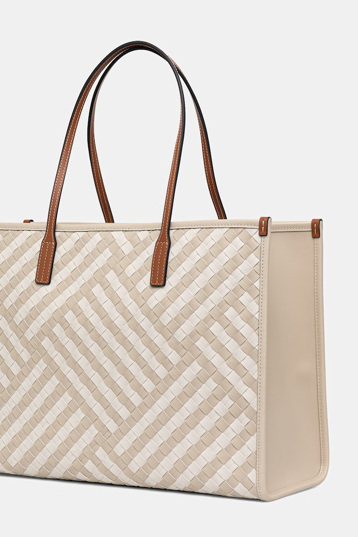 Dodatki Tommy Hilfiger tote torba ženska iz umetnega usnja AW0AW18394 bež