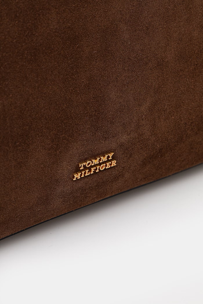 Tommy Hilfiger torebka damska zamszowa brązowy AW0AW18402