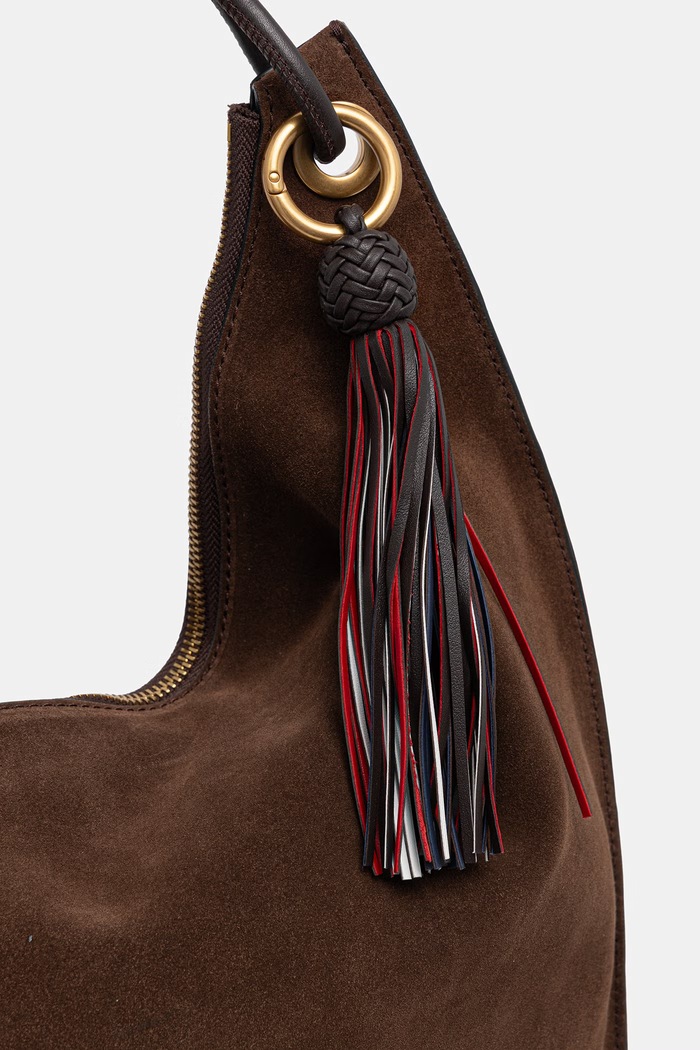 Doplnky Tommy Hilfiger kabelka typu shopper dámska semišová AW0AW18403 hnedá